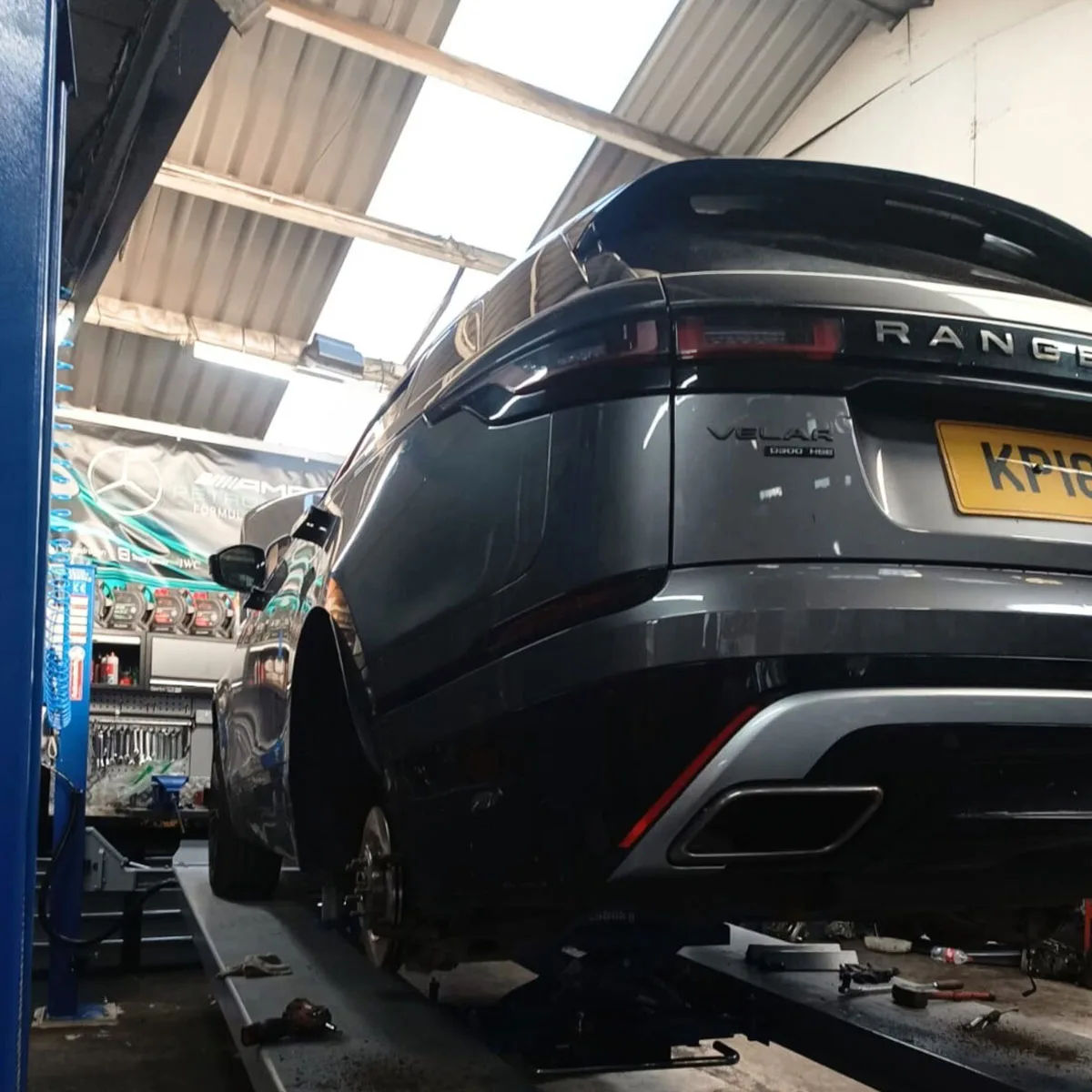 Detailed repair work being carried out at Bismillah Garage Luton