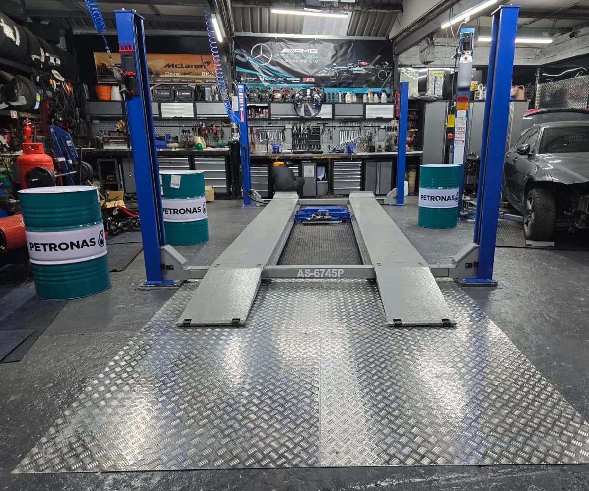 Inside the Bismillah Garage Luton workshop